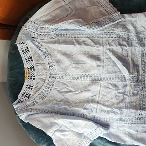 Democracy  Crocheted Cotton Blouse